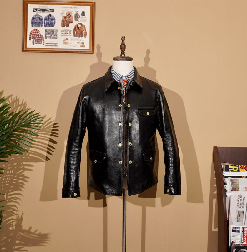 ホースハイドレザー カーコート S~4XL