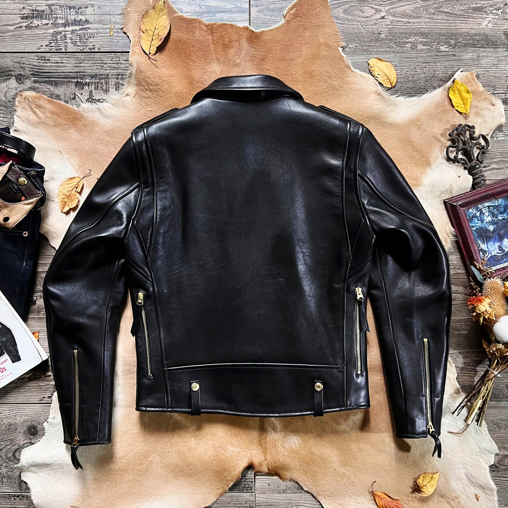 イタリア製レザー使用 50’sスタイル Dポケ ダブルライダースジャケットS~3XL