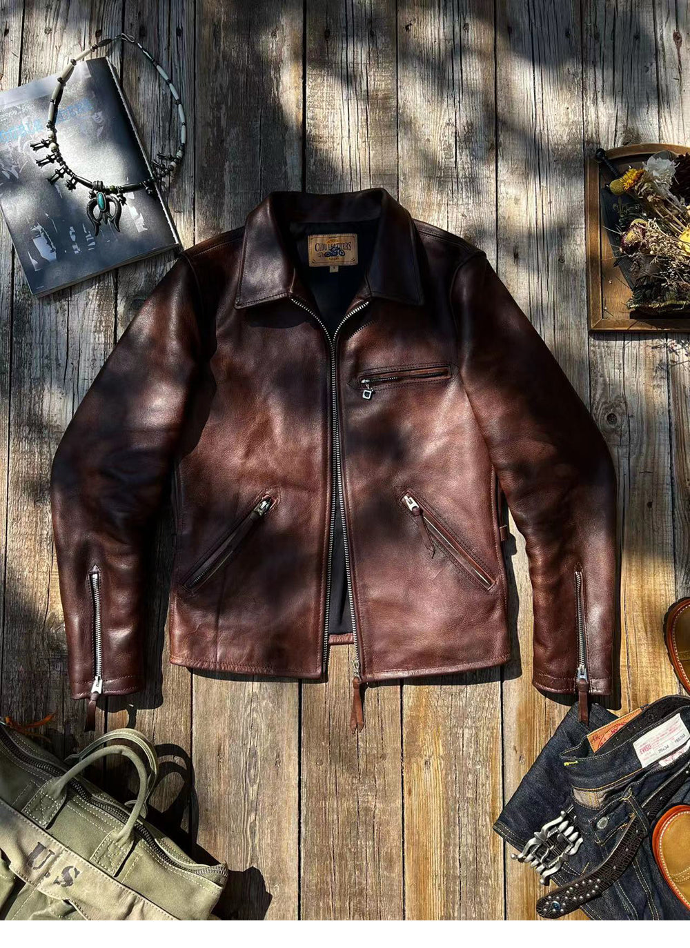 1930's VINTAGE復刻デザイン シングルライダースジャケット