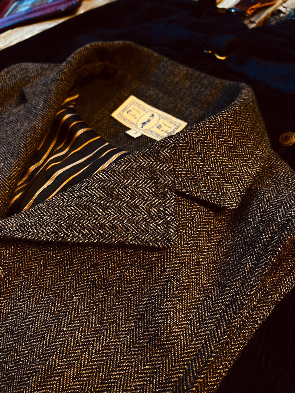 クラシカル ウールヘリンボーン ベスト S~2XL