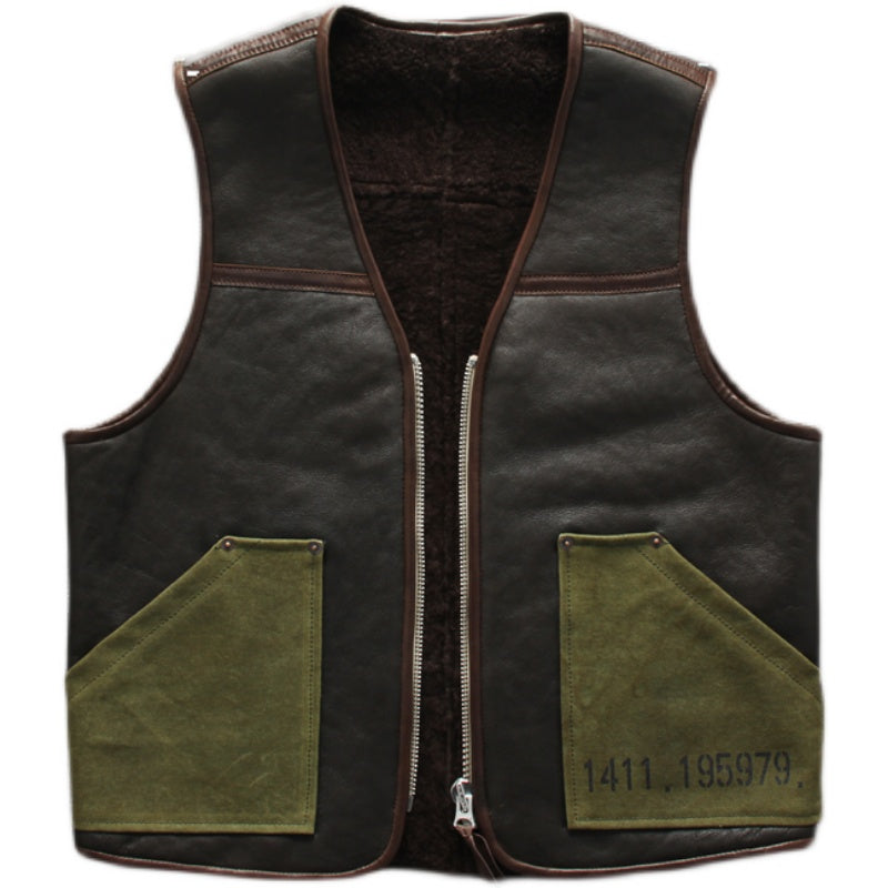 シープレザームートン C-3 フライトレザーベスト M~4XL