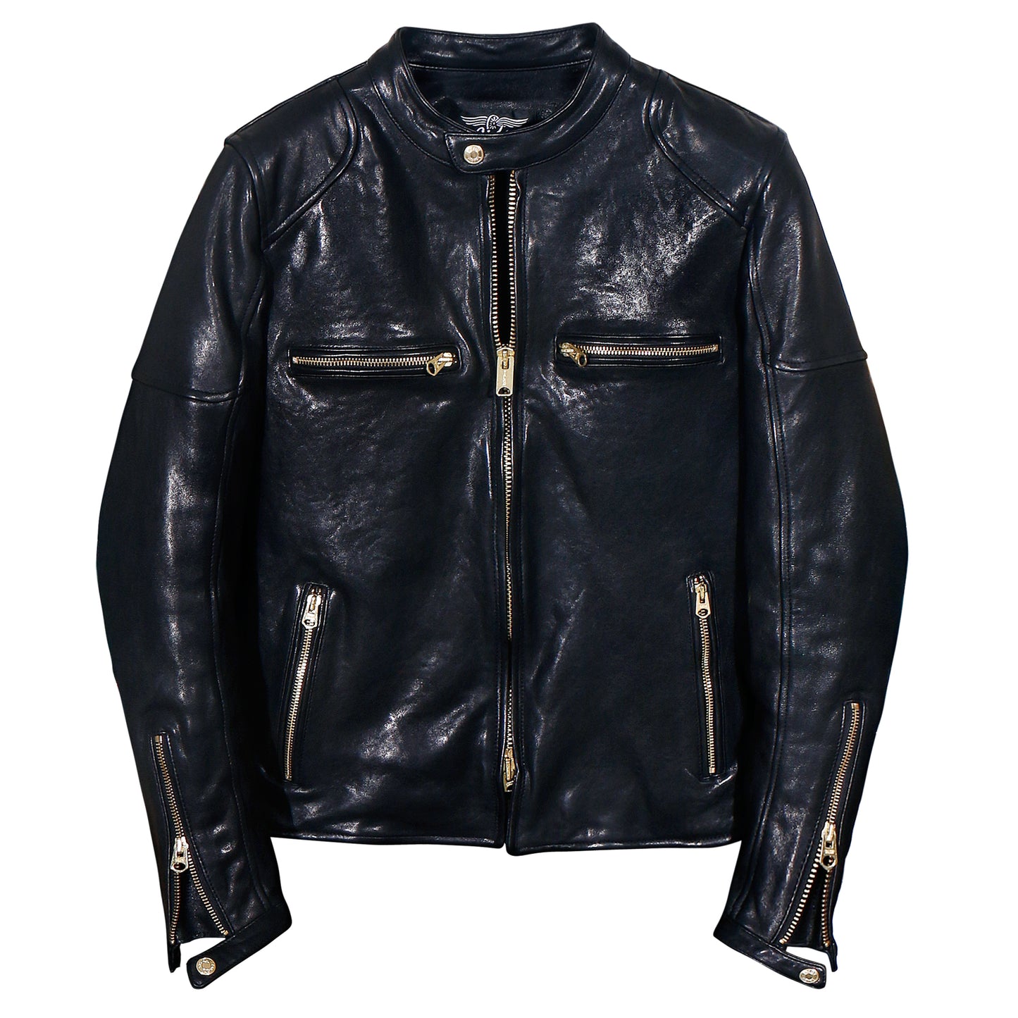 植物タンニン鞣しラムレザー シングルライダースジャケット S~3XL