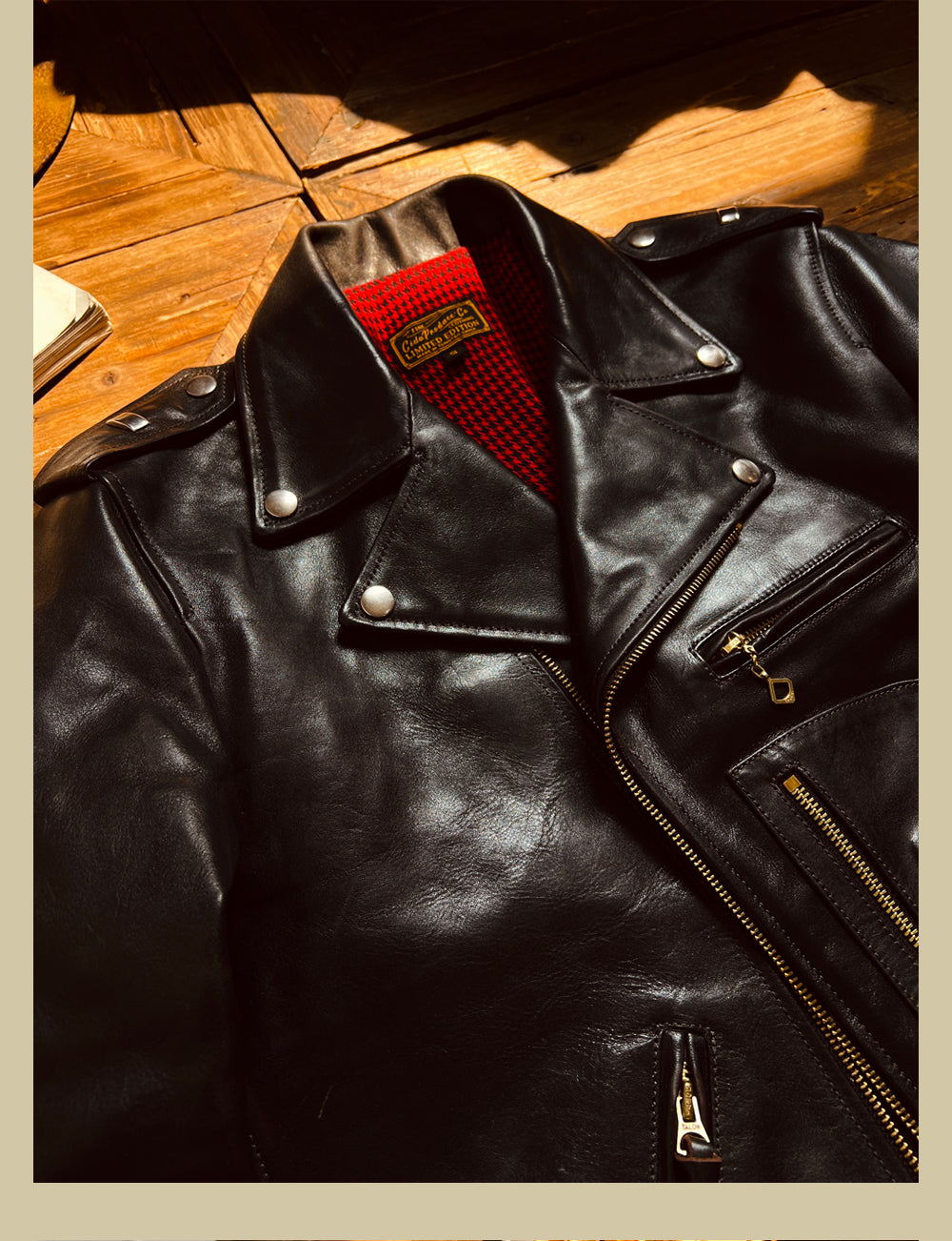 50’sスタイル Dポケ 茶芯 ホースハイド ダブルライダースジャケット S~3XL
