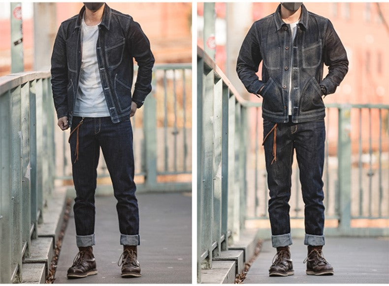 ▲14.8oz セルビッチ テーパードデニムパンツ▼サイズ28~36