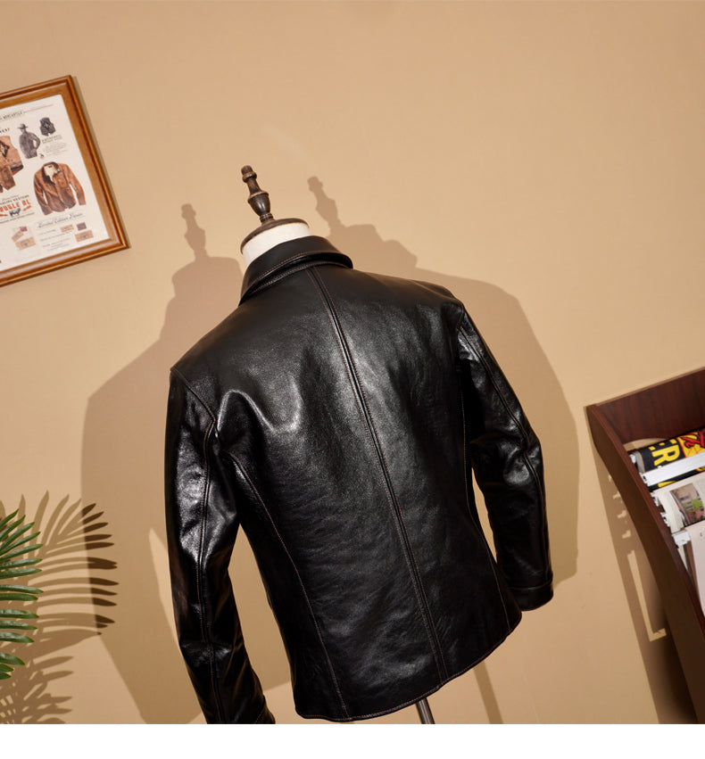 ホースハイドレザー カーコート S~4XL