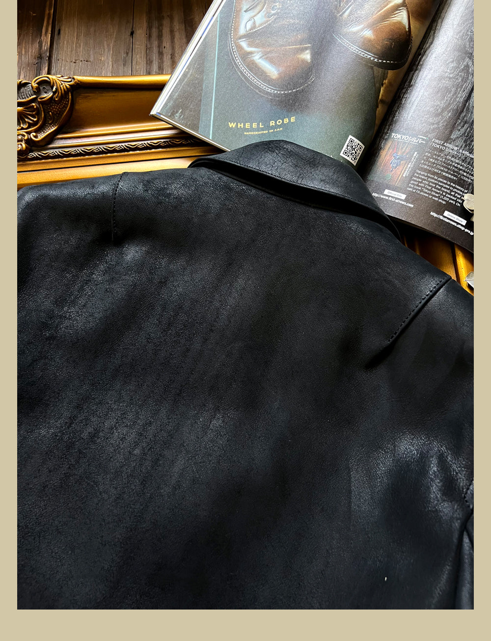 ◇カウレザー使用 3つボタン ジャケット◇ブレザー S~4XL