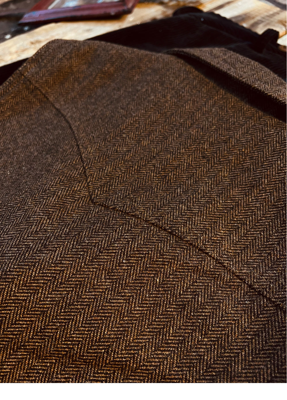 クラシカル ウールヘリンボーン ベスト S~2XL