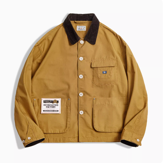 ▲ヴィンテージ復刻 しっかりハリのあるコットン サファリジャケット▼S~3XL