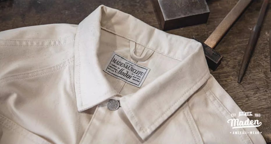 ▲ヴィンテージ復刻 ホワイトデニムコットン ラグランカバーオール▼S~2XL
