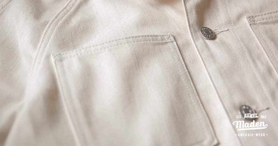 ▲ヴィンテージ復刻 ホワイトデニムコットン ラグランカバーオール▼S~2XL