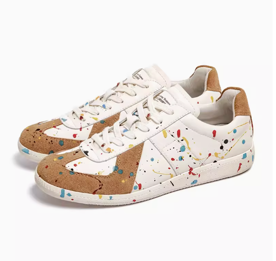 ▲ジャーマントレーナー復刻 レプリカ スニーカー ドイツ軍 ペンキ スプラッシュ▼24㎝~27㎝