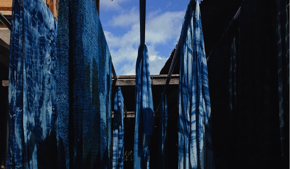 裏地はナバホブランケット地◆刺し子剣道着地 藍染め ワークベスト S~2XL◆