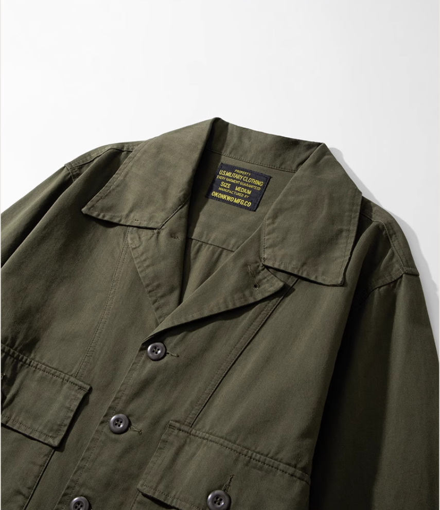 3色展開★ヴィンテージ復刻 M-43 HBT ヘリンボーンツイル ジャケット★S~2XL