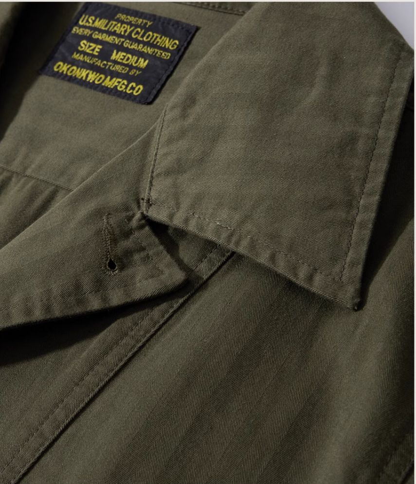 3色展開★ヴィンテージ復刻 M-43 HBT ヘリンボーンツイル ジャケット★S~2XL