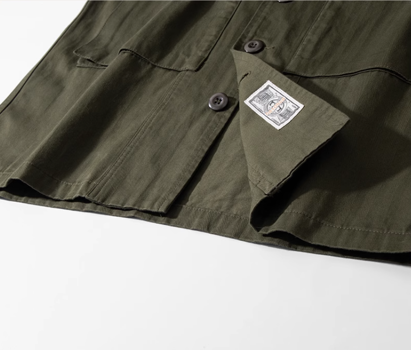 3色展開★ヴィンテージ復刻 M-43 HBT ヘリンボーンツイル ジャケット★S~2XL
