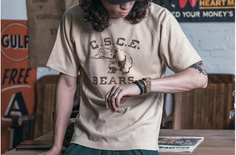 2色展開◆色味、プリントの雰囲気もGOOD◆ヴィンテージ復刻 C.S.C.E BEARS ラグランTシャツ◆S~2XL