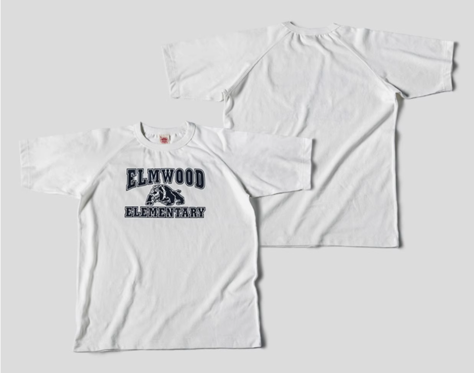 2色展開◆色味、プリントの雰囲気もGOOD◆ヴィンテージ復刻 ELMWOOD ブルドッグプリント ラグランTシャツ◆S~2XL