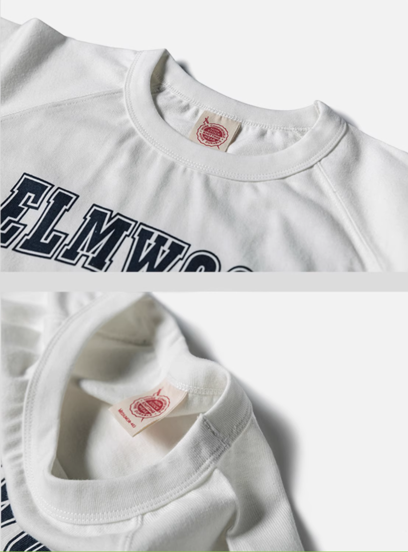 2色展開◆色味、プリントの雰囲気もGOOD◆ヴィンテージ復刻 ELMWOOD ブルドッグプリント ラグランTシャツ◆S~2XL
