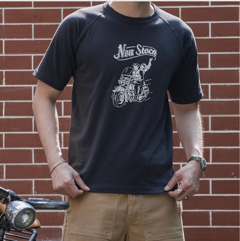 2色展開◆色味、プリントの雰囲気もGOOD◆ヴィンテージ復刻 DAYTONA MOTORCYCLETシャツ◆S~2XL