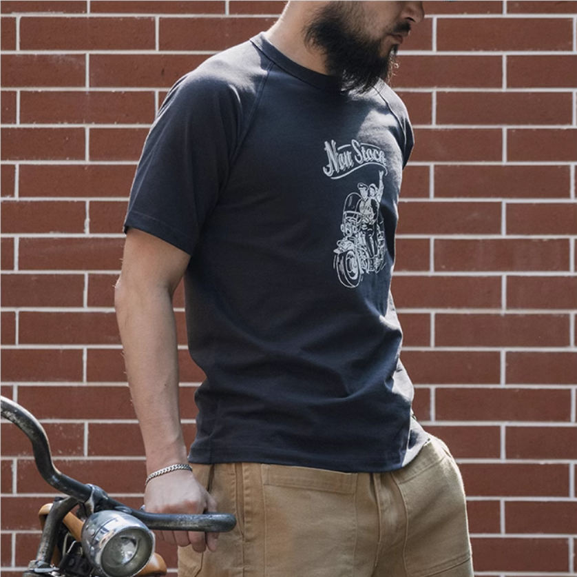 2色展開◆色味、プリントの雰囲気もGOOD◆ヴィンテージ復刻 DAYTONA MOTORCYCLETシャツ◆S~2XL