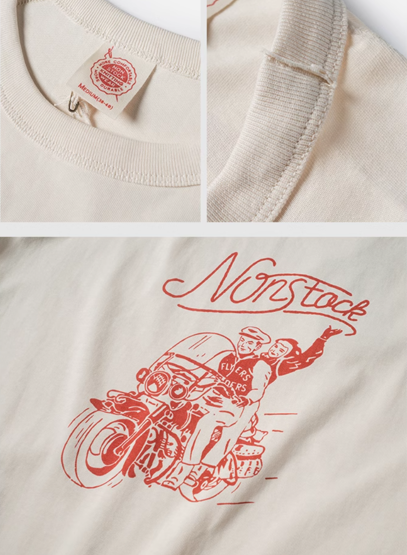 2色展開◆色味、プリントの雰囲気もGOOD◆ヴィンテージ復刻 DAYTONA MOTORCYCLETシャツ◆S~2XL