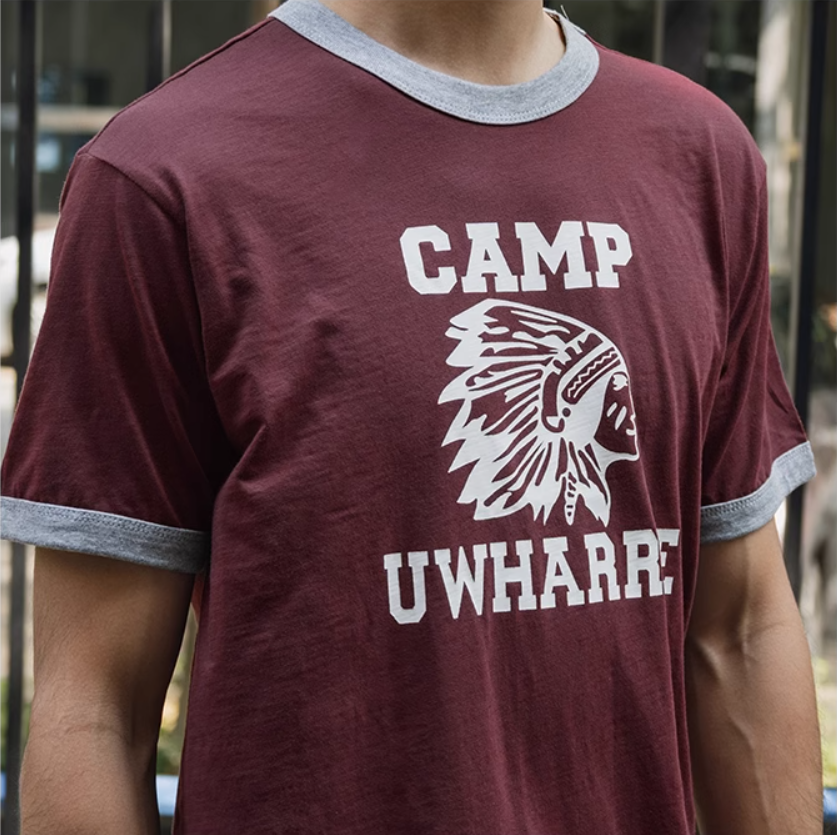 2色展開◆色味、プリントの雰囲気もGOOD◆ヴィンテージ復刻 CAMP UWHARRIE リンガーTシャツ◆S~2XL