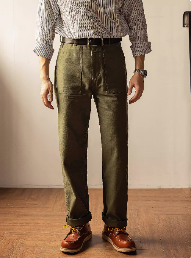 2色展開◇ヴィンテージ復刻US ARMY ベイカーパンツ OG107 テーパード◇サイズ28~40