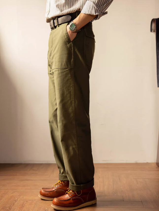2色展開◇ヴィンテージ復刻US ARMY ベイカーパンツ OG107 テーパード◇サイズ28~40