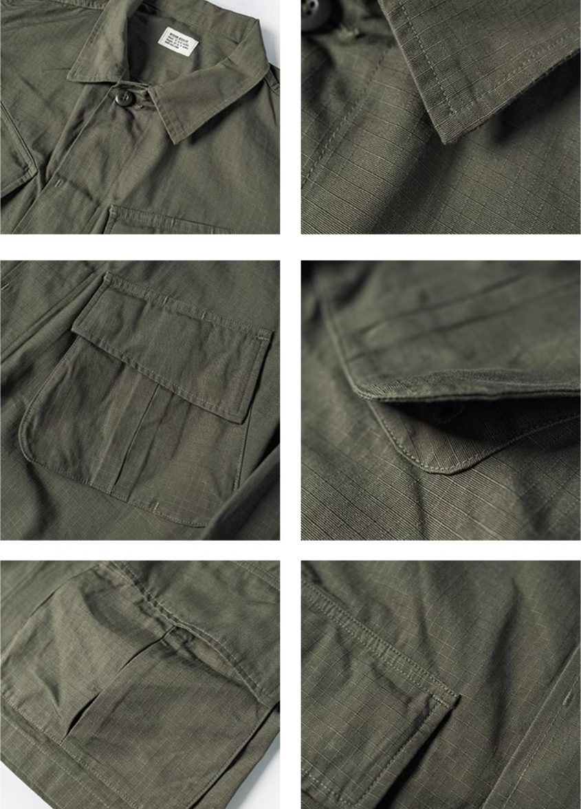 ヴィンテージ モディファイ 8.5OZ コットン リップストップ TCU ミリタリージャングルファティーグ ジャケット◇S~2XL