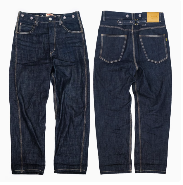 14.5オンスセルビッチ 30’sデザイン 三本針使いデニムパンツ