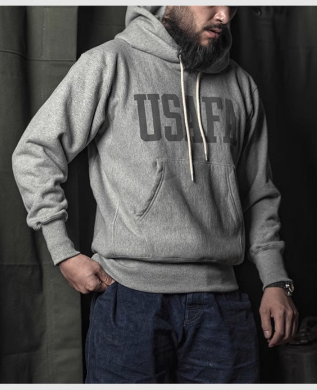 2色展開◆復刻usafaリバースウィーブ スウェットパーカー◆S~2XL
