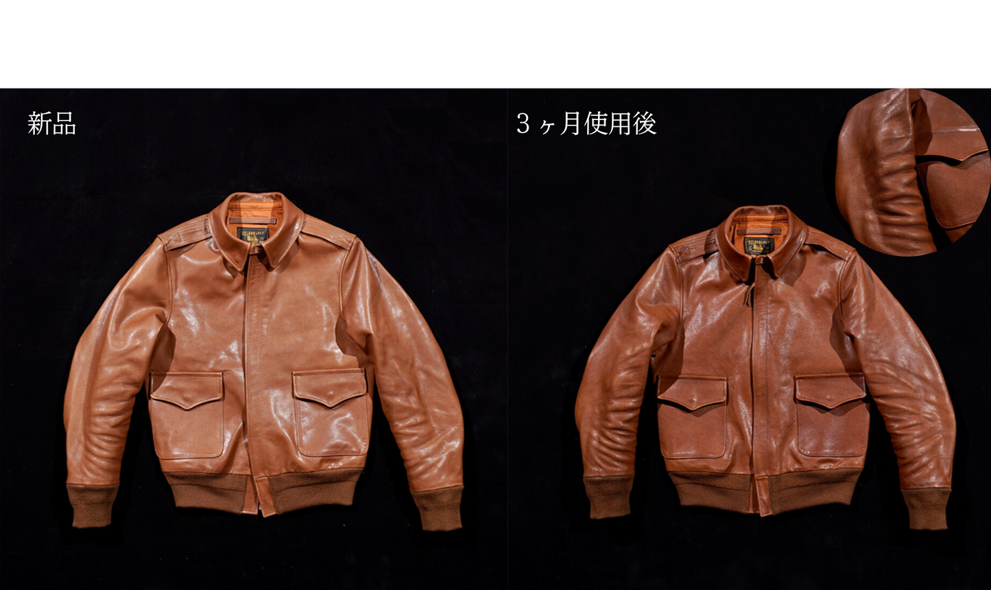 昨シーズン物売り切りセール△ヴィンテージ復刻 カーフレザー A-2ジャケット▽S~4XL