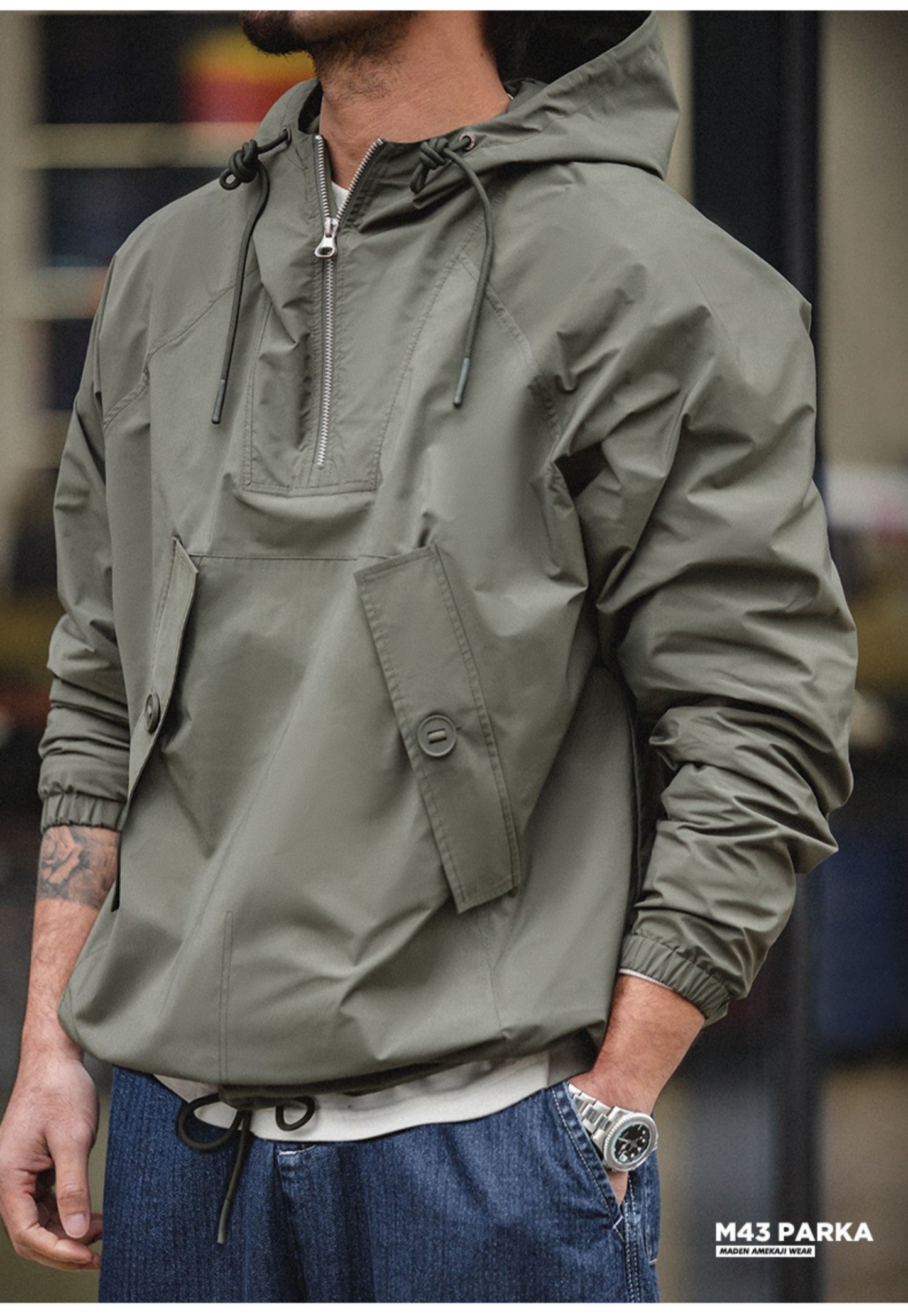 △US NAVY復刻デッキパーカーモデル プルオーバー アノラック▽S~2XL