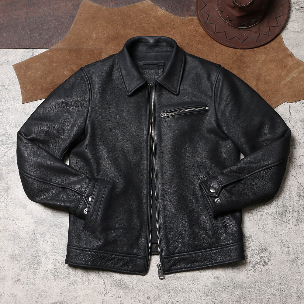 1930’s ヴィンテージ復刻型 カウレザー シングルライダース ジャケット M~5XL