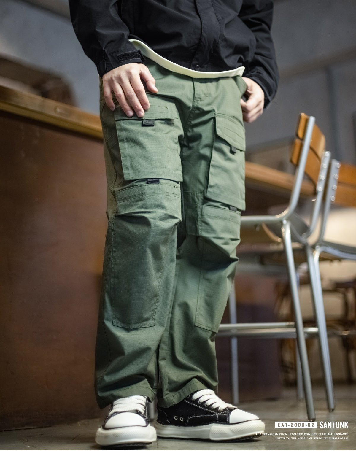 ★★★SALE★★★2色展開◇8個口ポケット リップストップ タクティカルパンツ◇M~3XL