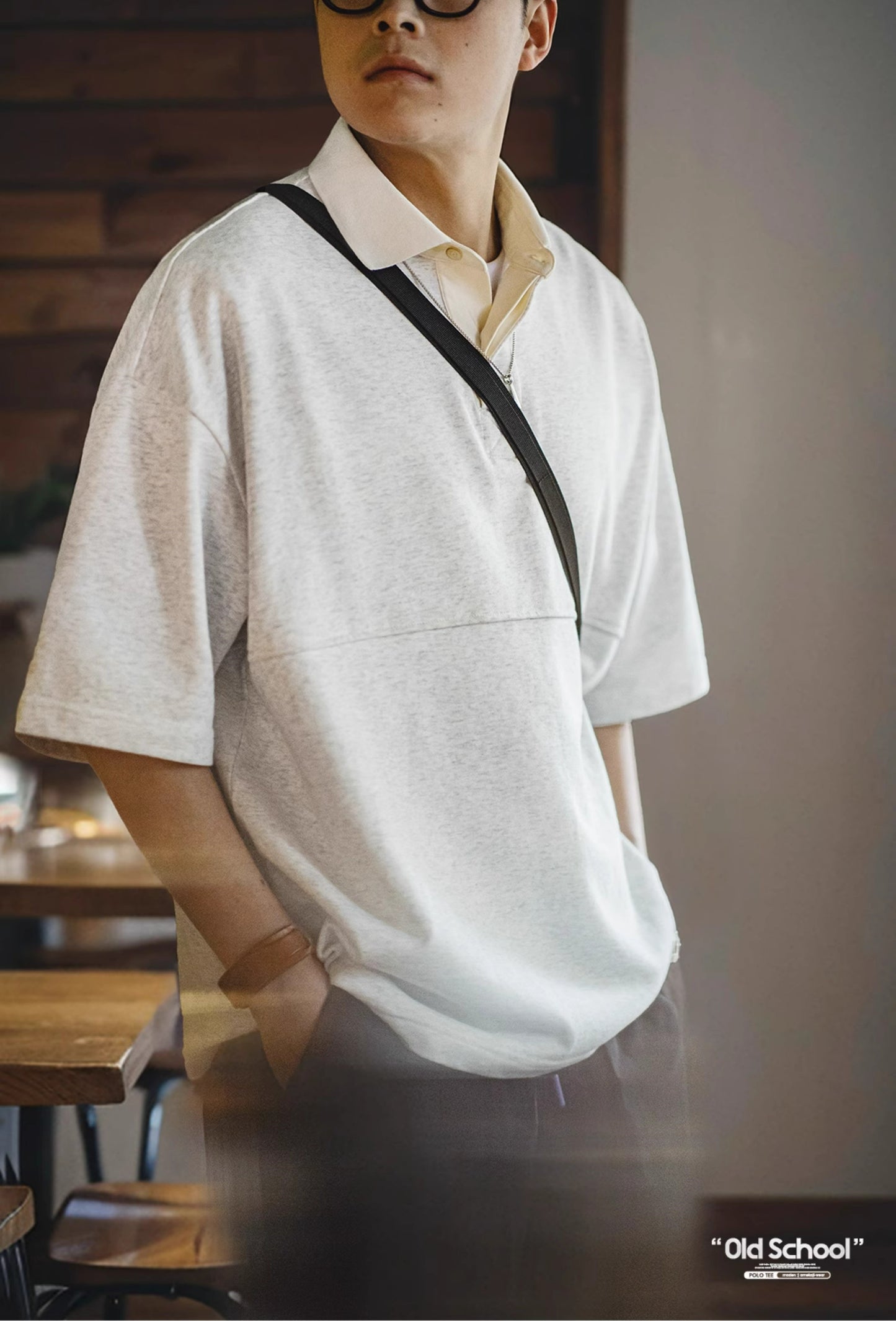 ☆ゆったりシルエット 5分丈ポロシャツ☆S~2XL