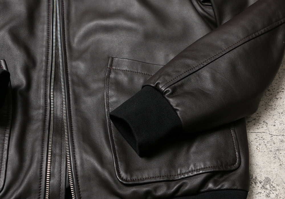 昨シーズン物売り切りセール◇グレーダックダウン使用◇シープレザー ダウンブルゾン◇ L~2XL