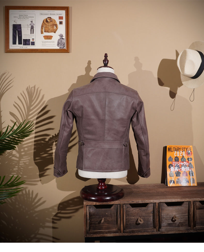1940's VINTAGE復刻 植物タンニン鞣し 日本製カーフレザー 使用 スポーツジャケット S~3XL
