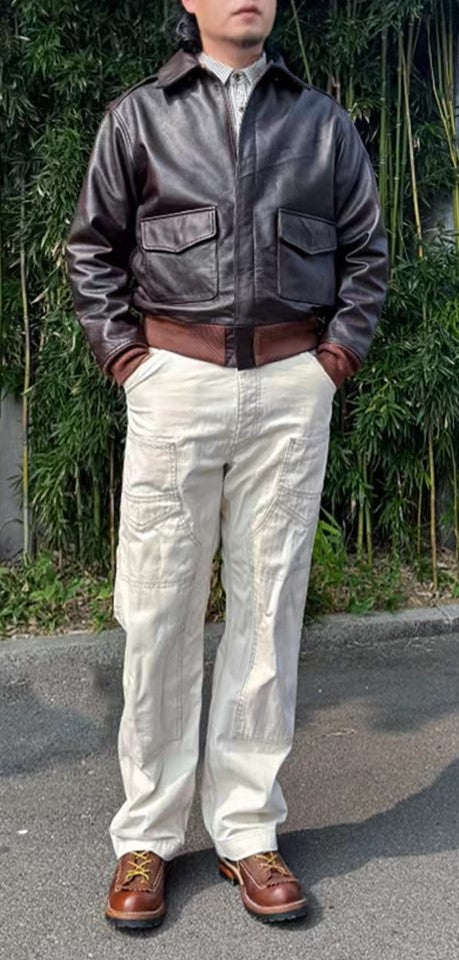 ▲ヴィンテージ復刻 イタリアンカウレザー使用 A-2ジャケット▼S~4XL