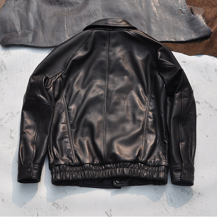 昨シーズン物売り切りSALEプライス△ニュージーランド産シープレザー ブルゾン▽ M~2XL