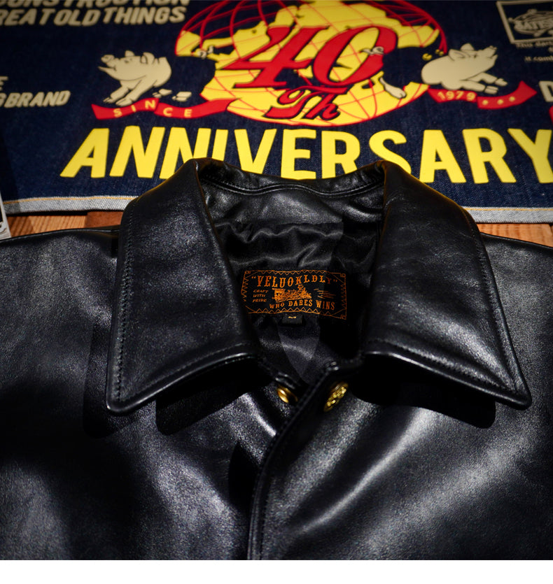 オイルワックス ホースハイドレザー使用★ヴィンテージデザイン レザーコーチジャケット★S~4XL