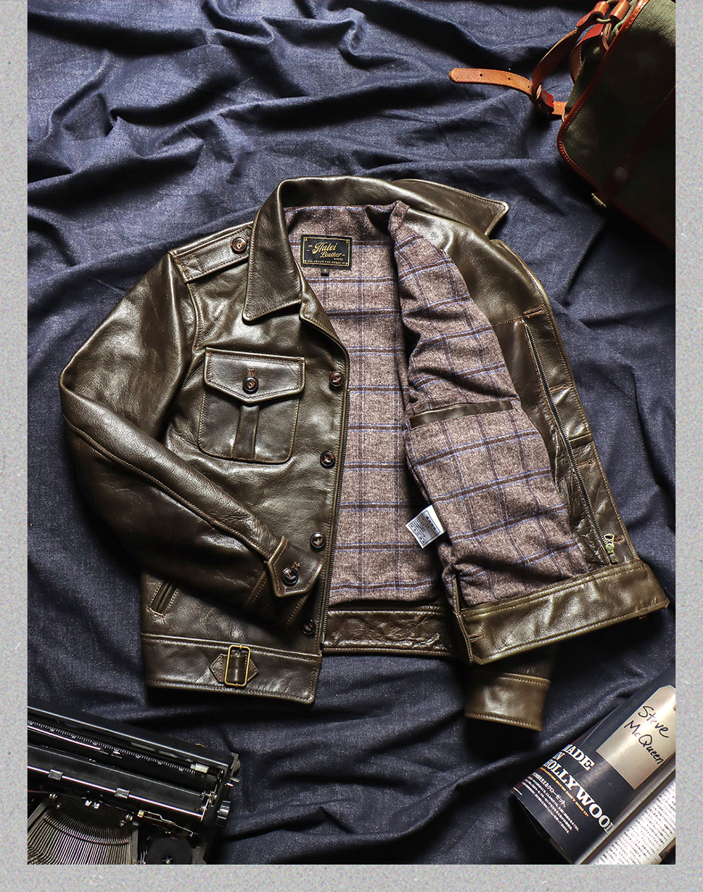 ☆1.3mm イギリス軍P37復刻 デザイン カウレザージャケット☆M~4XL