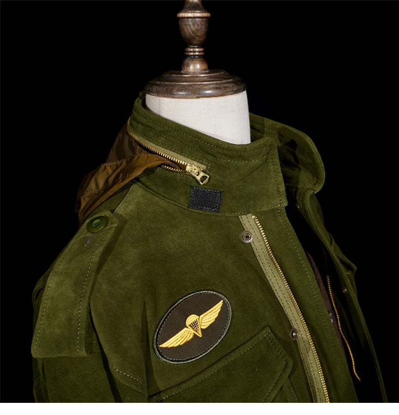 3色展開▲TAXI DRIVER トラヴィスモデル▲ビンテージ復刻 スウェード M-65 ジャケット▼L~3XL