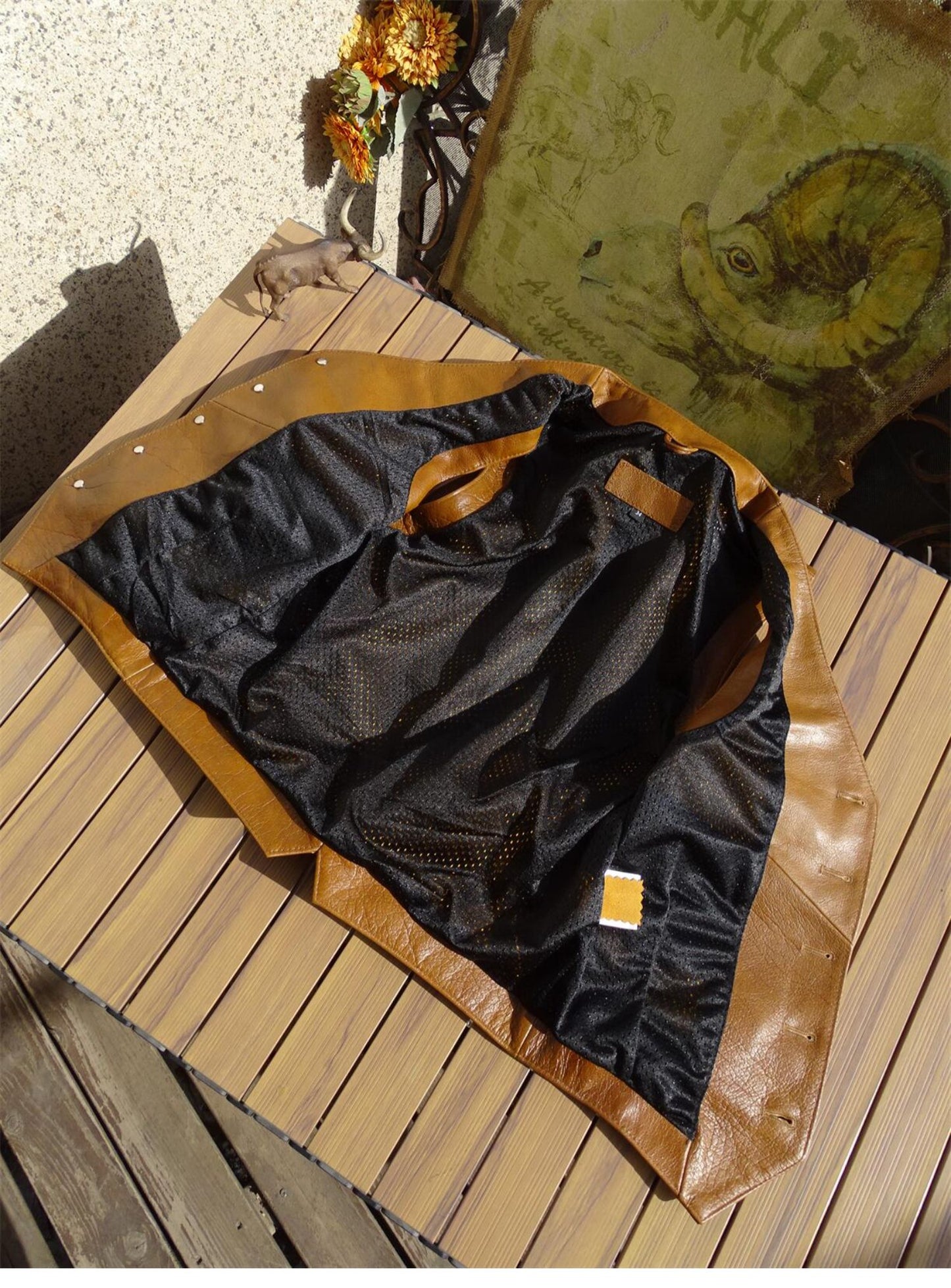 裏地メッシュで夏用にも✩カウレザーウエスタン ベスト✩ S~3XL