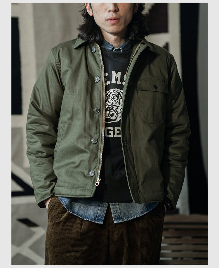 ★ヴィンテージ復刻デザイン U.S.N. A-2 DECK JACKET★S~2XL