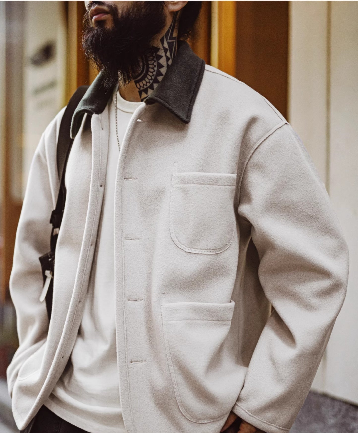 2色展開▲ウールライクジャケット▼S~2XL