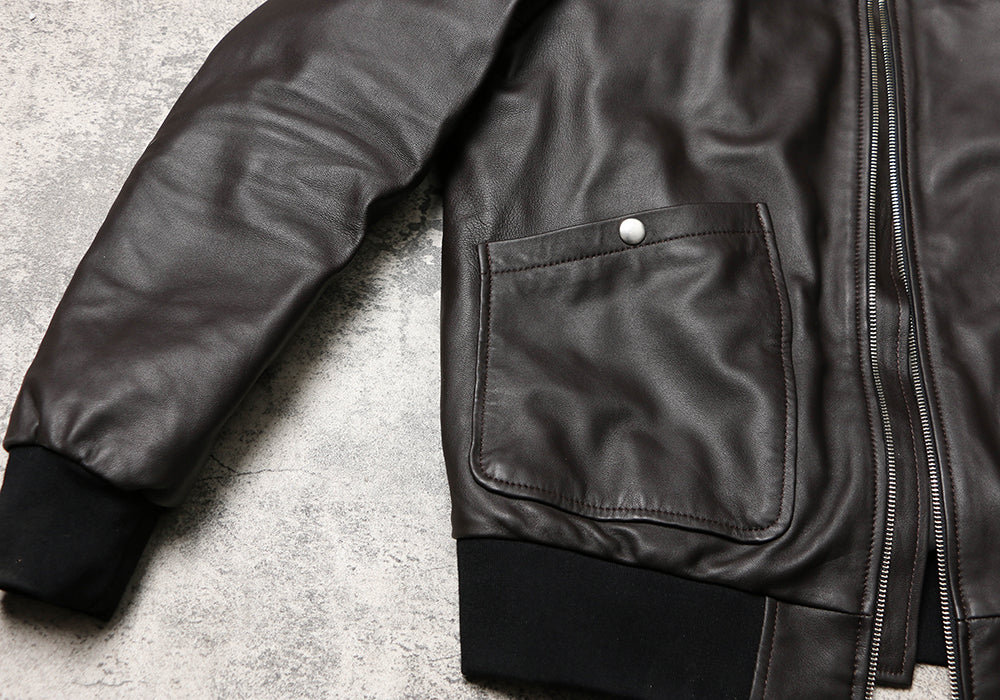 昨シーズン物売り切りセール◇グレーダックダウン使用◇シープレザー ダウンブルゾン◇ L~2XL