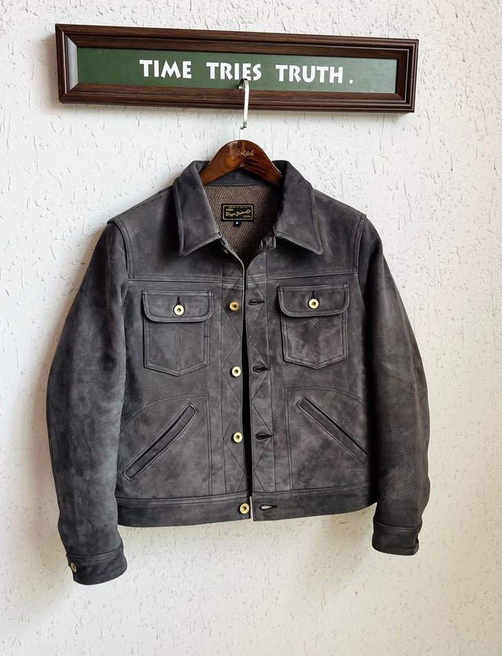 2色展開☆ヴィンテージ復刻 ウエスタンステッチ カウレザーショートジャケット☆M~3XL