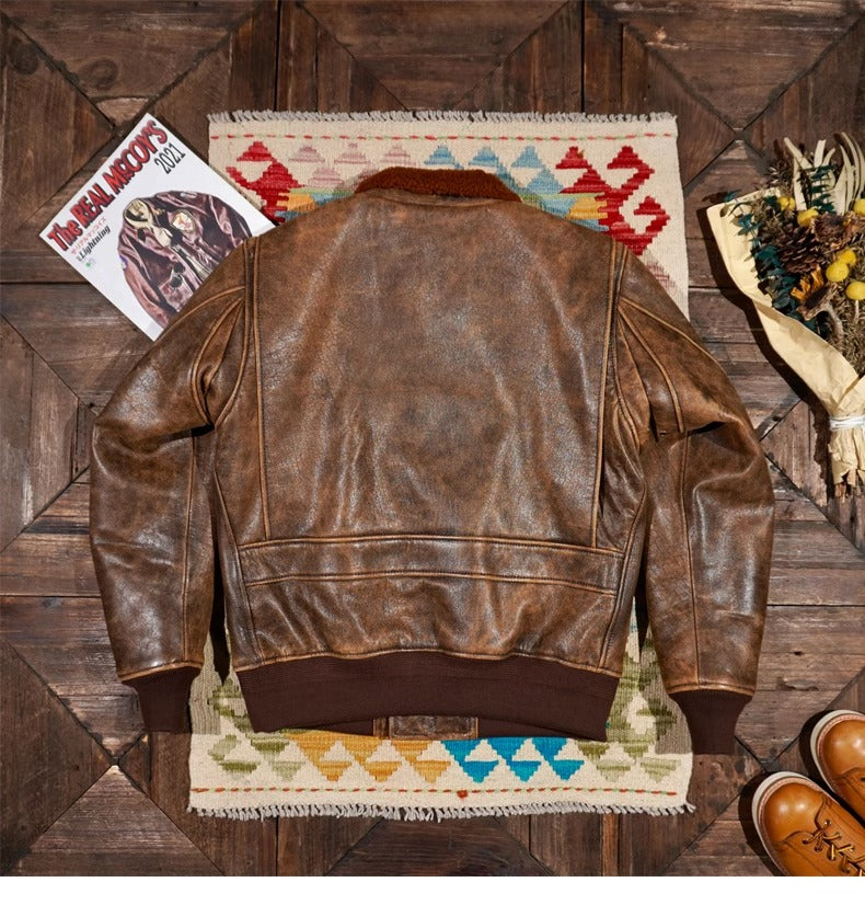 フランス産シープレザー使用◇G-1 フライトジャケット L~4XL