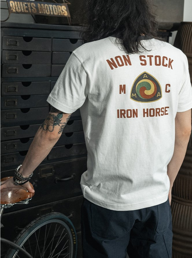 2色展開◆色味、プリントの雰囲気もGOOD◆ヴィンテージ復刻 POWER&SPEEDバイクTシャツ◆S~2XL